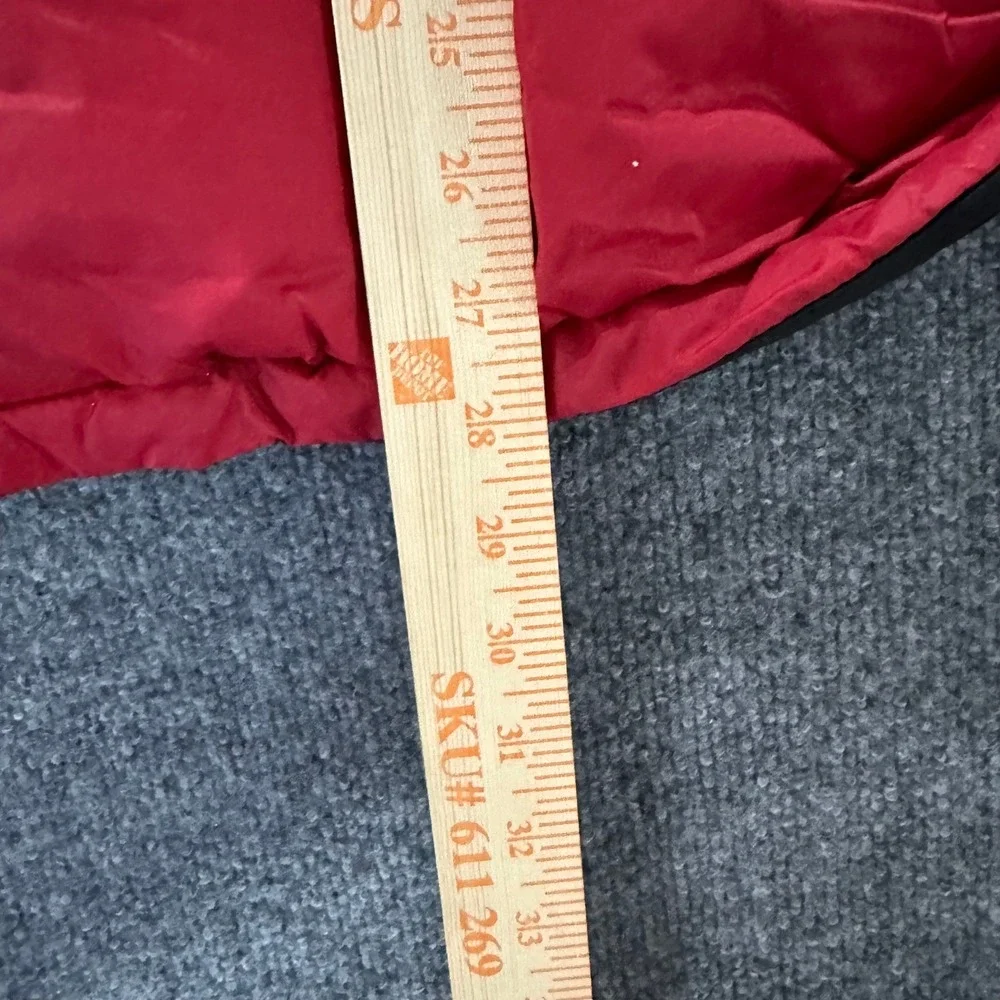 The North Face Puffer Jacket Mens Size M Red Quilted Full Zip Winter Coat